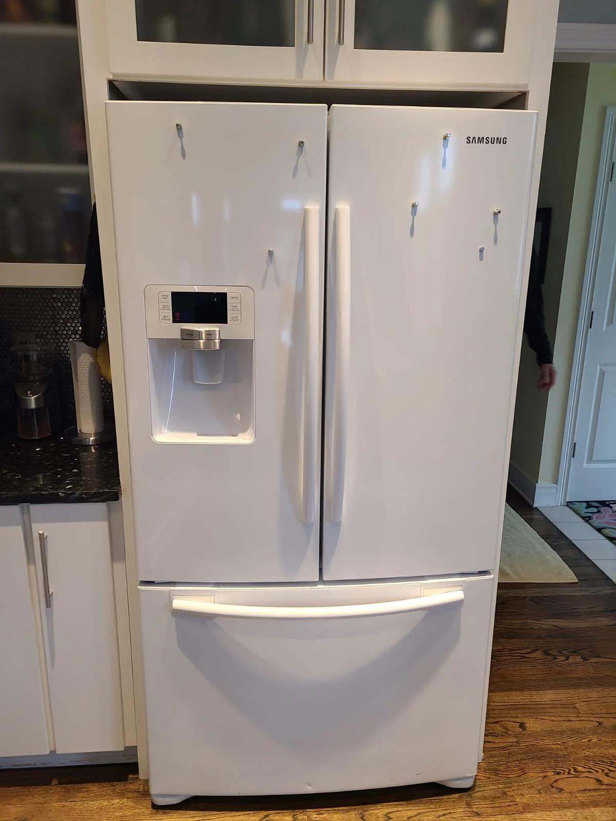 Samsung RFG237AAWP refrigerator serviced in Fishers